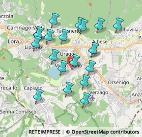 Mappa Via Leonardo da Vinci, 22030 Montorfano CO, Italia (1.7665)