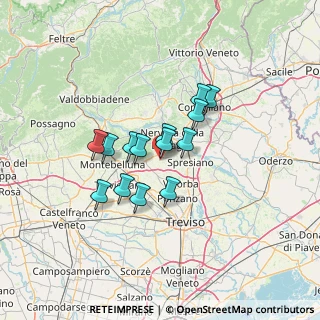 Mappa Via Brigata Reggio, 31040 Giavera del Montello TV, Italia (9.57929)