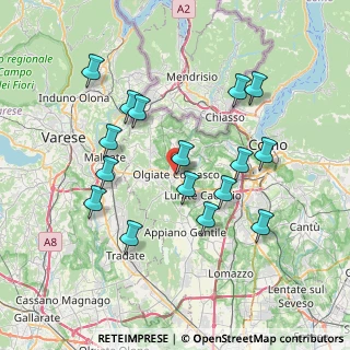 Mappa , 22077 Olgiate Comasco CO, Italia (7.29375)