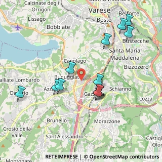 Mappa Via Risorgimento, 21020 Buguggiate VA, Italia (1.99667)