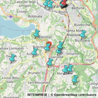 Mappa Via Risorgimento, 21020 Buguggiate VA, Italia (2.7765)