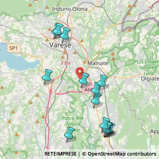 Mappa Largo Gajard, 21100 Varese VA, Italia (4.86429)