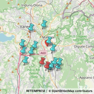 Mappa Via Calamandrei Pietro, 21046 Malnate VA, Italia (3.74125)