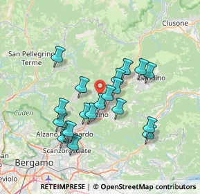 Mappa Via Frazione Ganda, 24021 Albino BG, Italia (6.3325)