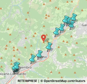 Mappa Via Frazione Ganda, 24021 Albino BG, Italia (5.09692)