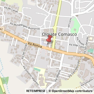Mappa Via Roma, 22077 Olgiate Comasco, Como (Lombardia)