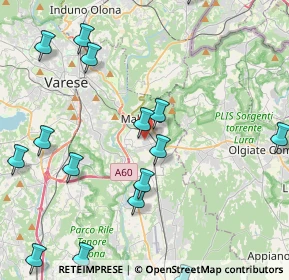 Mappa Via Isola dei Pescatori, 21046 Malnate VA, Italia (5.90789)