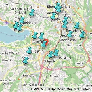 Mappa Via del Gaggio, 21100 Varese VA, Italia (2.349)