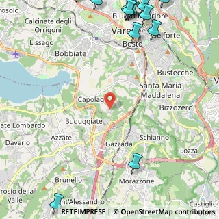 Mappa Via del Gaggio, 21100 Varese VA, Italia (3.62769)