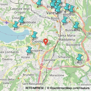 Mappa Via del Gaggio, 21100 Varese VA, Italia (3.24059)