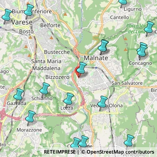 Mappa Via Bainsizza, 21046 Malnate VA, Italia (3.22118)