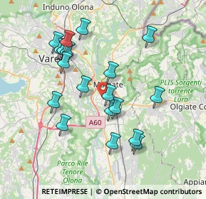 Mappa Via Isola Bella, 21046 Malnate VA, Italia (3.624)