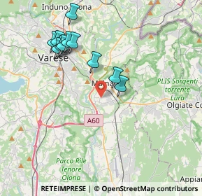Mappa Via Isola Bella, 21046 Malnate VA, Italia (3.84636)