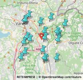 Mappa Via Isola Bella, 21046 Malnate VA, Italia (3.4925)