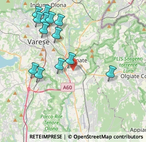 Mappa Via Isola Bella, 21046 Malnate VA, Italia (4.38231)