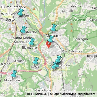 Mappa Via Fratelli d'Italia, 21046 Malnate VA, Italia (2.10909)