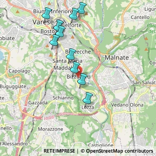 Mappa Via Carletto Ferrari, 21100 Varese VA, Italia (2.08364)