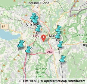 Mappa Via Carletto Ferrari, 21100 Varese VA, Italia (3.53545)