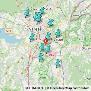 Mappa Via Carletto Ferrari, 21100 Varese VA, Italia (3.59692)