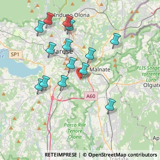 Mappa Via Carletto Ferrari, 21100 Varese VA, Italia (3.94357)