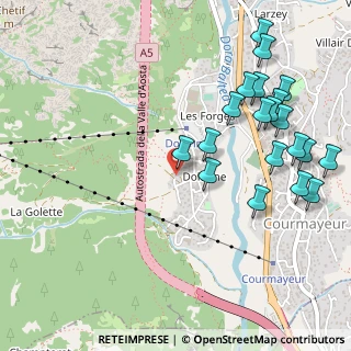 Mappa Rue des Granges, 11013 Courmayeur AO, Italia (0.602)