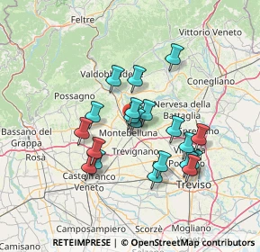 Mappa Via Carlo Moretti, 31044 Montebelluna TV, Italia (11.7005)