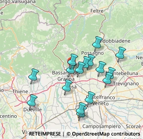 Mappa Via Giovanni Pascoli, 36060 Romano D'ezzelino VI, Italia (13.455)