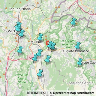 Mappa Via Verri, 21046 Malnate VA, Italia (4.10625)