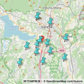 Mappa Via alle Cascine, 21100 Varese VA, Italia (3.73308)