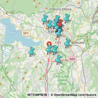 Mappa Via alle Cascine, 21100 Varese VA, Italia (3.22)