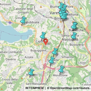 Mappa Via alle Cascine, 21100 Varese VA, Italia (2.64933)