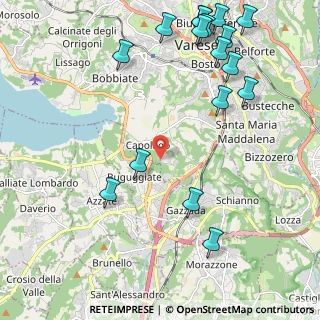 Mappa Via alle Cascine, 21100 Varese VA, Italia (2.77353)