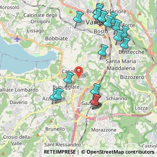 Mappa Via alle Cascine, 21100 Varese VA, Italia (2.482)