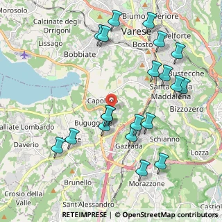 Mappa Via alle Cascine, 21100 Varese VA, Italia (2.2065)