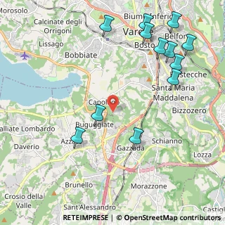 Mappa Via alle Cascine, 21100 Varese VA, Italia (2.56583)
