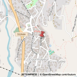Mappa Via roma 126, 11013 Courmayeur, Aosta (Valle d'Aosta)