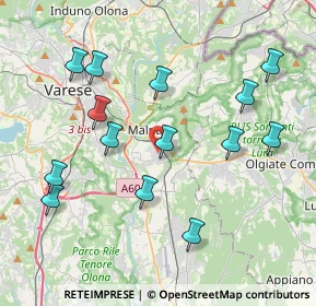 Mappa Via Milano, 21046 Malnate VA, Italia (4.16357)