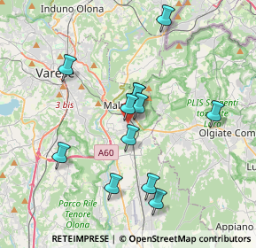 Mappa Via Milano, 21046 Malnate VA, Italia (3.3175)