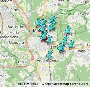 Mappa Via Milano, 21046 Malnate VA, Italia (1.20167)