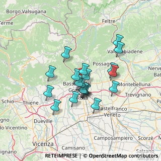 Mappa Via Firenze, 36060 Romano D'ezzelino VI, Italia (10.5515)