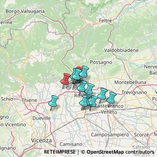 Mappa Via G. Giusti, 36060 Romano D'ezzelino VI, Italia (9.71643)