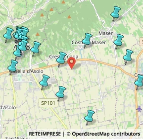 Mappa Via Raffaello Sanzio, 31010 Maser TV, Italia (2.787)