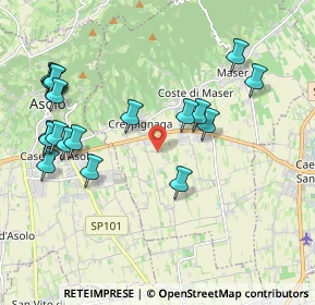 Mappa Via Raffaello Sanzio, 31010 Maser TV, Italia (2.278)