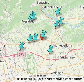Mappa Via Raffaello Sanzio, 31010 Maser TV, Italia (6.55455)