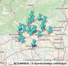 Mappa Via Raffaello Sanzio, 31010 Maser TV, Italia (9.8505)