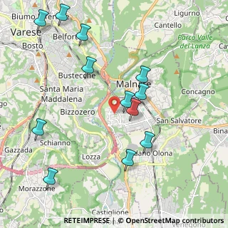 Mappa Via Alfredo di Dio, 21046 Malnate VA, Italia (2.24)