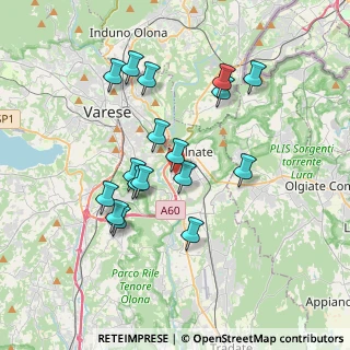 Mappa Via Alfredo di Dio, 21046 Malnate VA, Italia (3.34529)