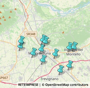 Mappa Via Stradone del Bosco, 31044 Montebelluna TV, Italia (3.555)