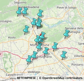 Mappa Via Stradone del Bosco, 31044 Montebelluna TV, Italia (6.50444)