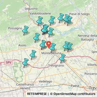 Mappa Via Capo di Monte, 31044 Montebelluna TV, Italia (6.61368)